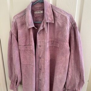 Free People We the Free pink cord light shacket.  Size large.  Perfect condition